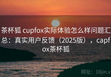 茶杯狐 cupfox实际体验怎么样问题汇总：真实用户反馈（2025版），capfox茶杯狐