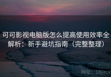 可可影视电脑版怎么提高使用效率全解析：新手避坑指南（完整整理）