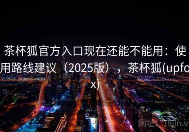 茶杯狐官方入口现在还能不能用：使用路线建议（2025版），茶杯狐(upfox)