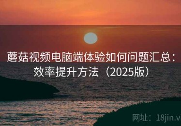 蘑菇视频电脑端体验如何问题汇总：效率提升方法（2025版）