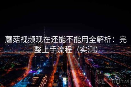 蘑菇视频现在还能不能用全解析：完整上手流程（实测）