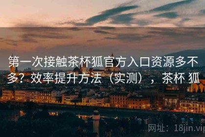 第一次接触茶杯狐官方入口资源多不多？效率提升方法（实测），茶杯 狐
