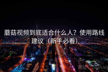 蘑菇视频到底适合什么人？使用路线建议（新手必看）