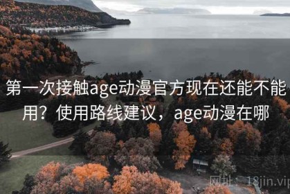 第一次接触age动漫官方现在还能不能用？使用路线建议，age动漫在哪