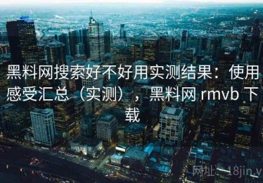 黑料网搜索好不好用实测结果：使用感受汇总（实测），黑料网 rmvb 下载