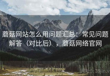 蘑菇网站怎么用问题汇总：常见问题解答（对比后），蘑菇网络官网