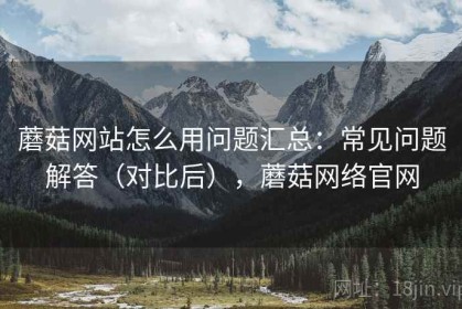 蘑菇网站怎么用问题汇总：常见问题解答（对比后），蘑菇网络官网