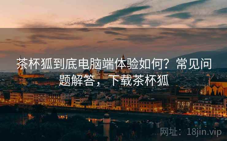 茶杯狐到底电脑端体验如何？常见问题解答，下载茶杯狐